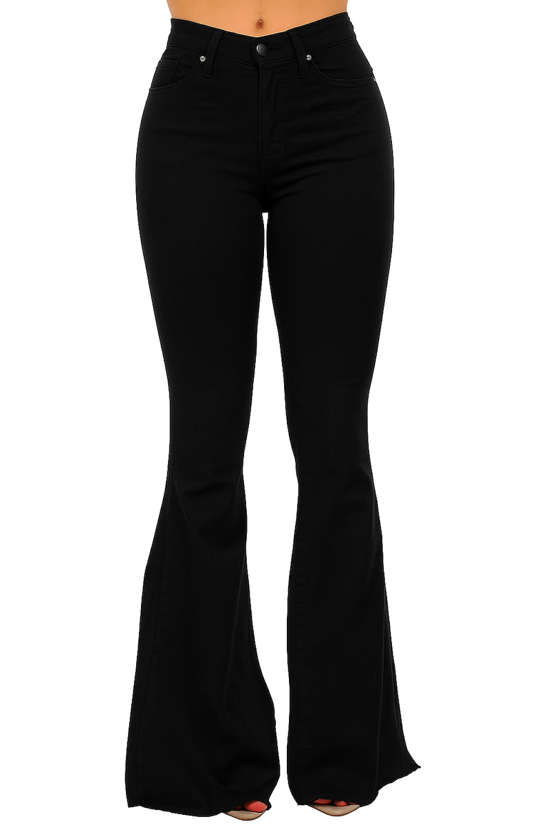 GJG Denim - Wholesale Jeans - Women's - Bell Bottom Jean in Black Denim2