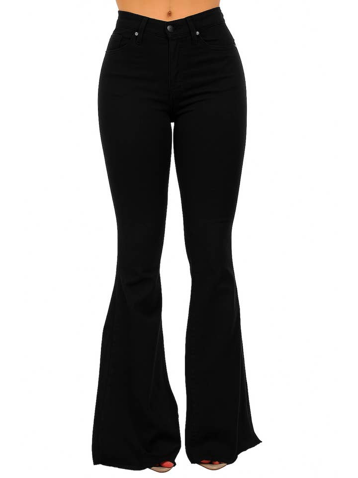 GJG Denim - Wholesale Jeans - Women's - Bell Bottom Jean in Black Denim2