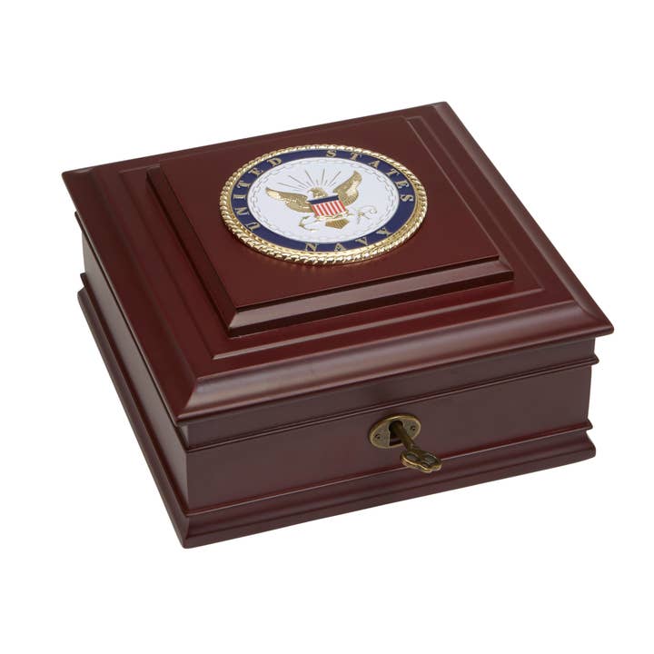 US Navy Medallion Desktop Box for wholesale by Springbok Puzzle