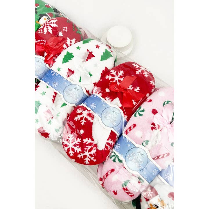 MIX COLOR Christmas Theme Indoor Slipper for wholesale on Faire