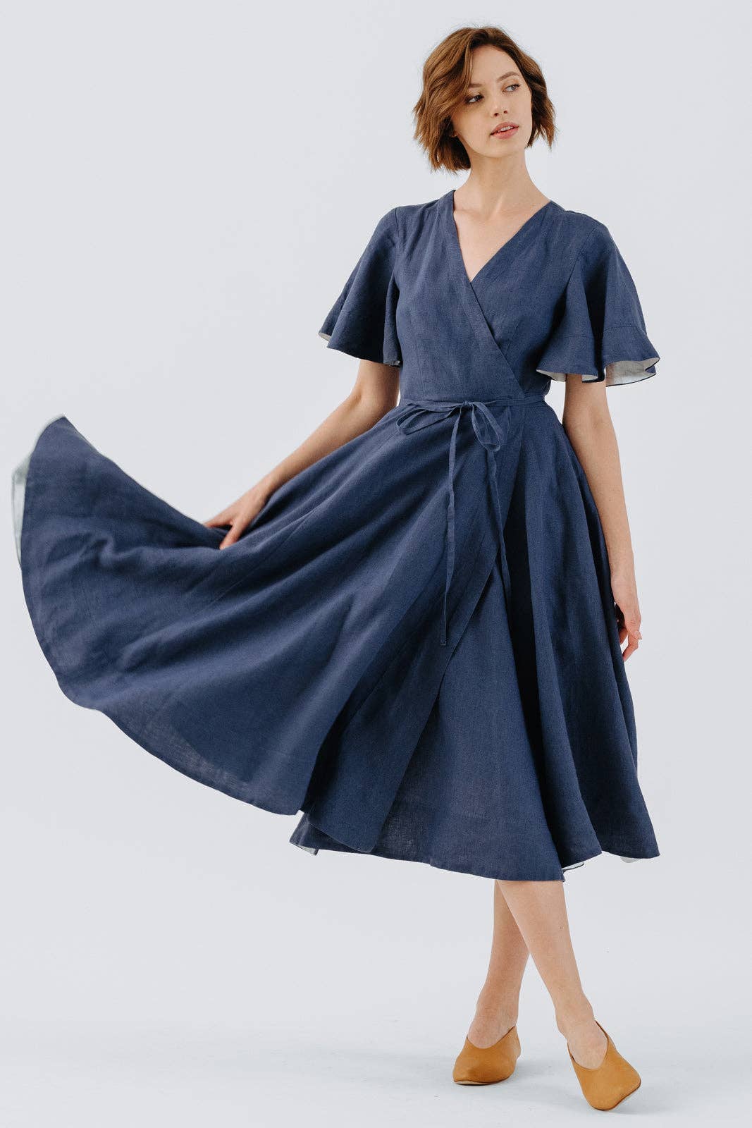 Son de Flor - Wholesale Jurk - Dames - Wikkeljurk met vlindermouwen11