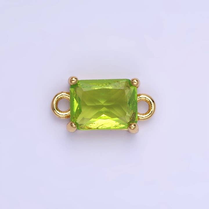 Aim Eternal - Venta al por mayor Abalorios/colgantes individuales - Conector de Baguette de CZ Relleno de Oro de 14K | G422 - G4292