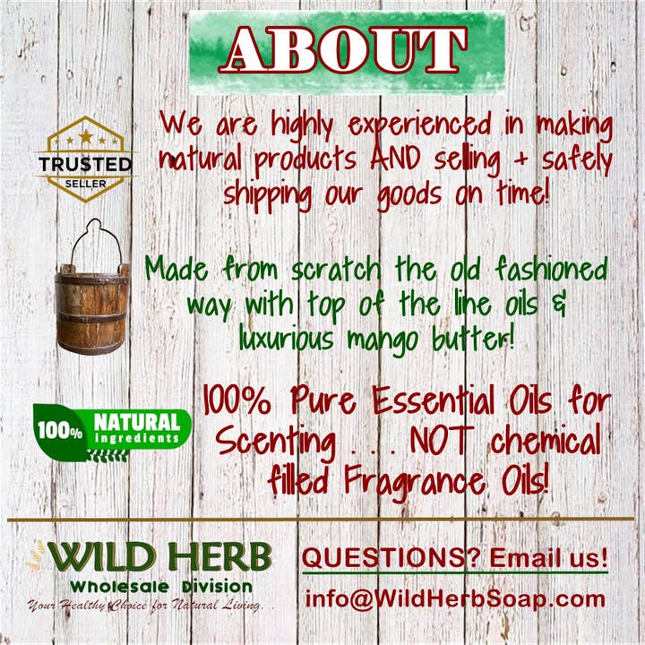 Wild Herb Soap Co - Wholesale Bar Soap - Wild Honey Citrus Natural Organic Soap Bar