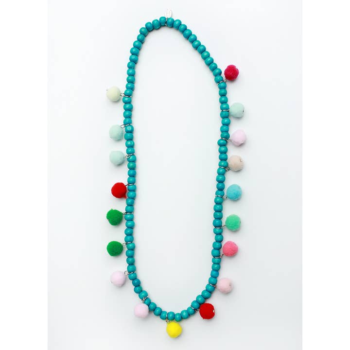 Sparkle Sisters by Couture Clips - Wholesale Kids Necklace - Kids - Wooden Pom Necklace