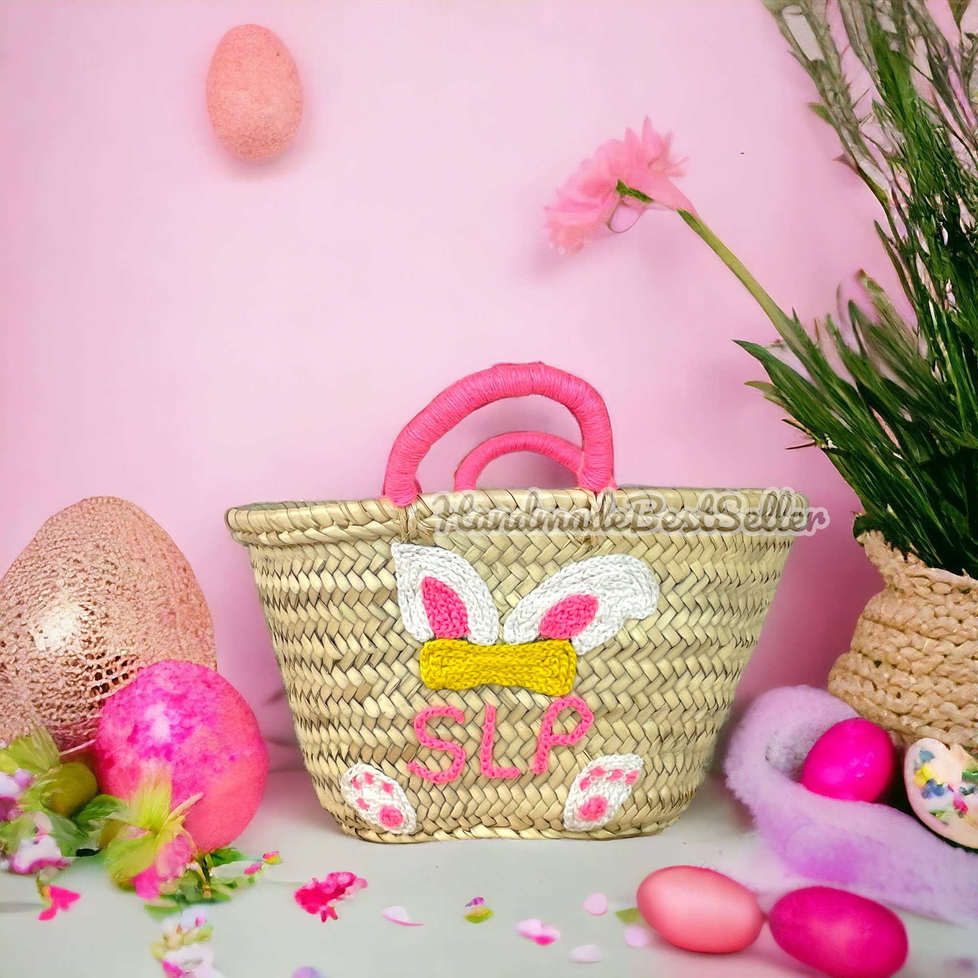 HandmadeBestSeller – wholesale Basket – Kids & baby – Personalized Easter Basket - Ideal Gift for Kids & Adults0
