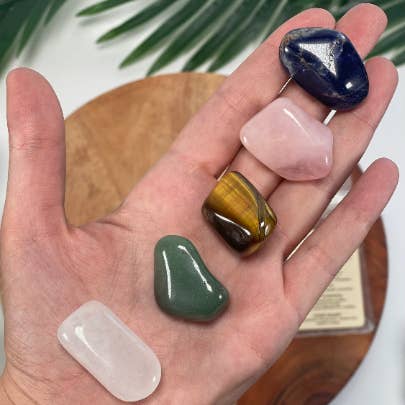 CaNatureLover - Wholesale Spiritual stone/crystal - TAURUS Crystal Set,5x Crystals Set ZODIAC HOROSCOPE6