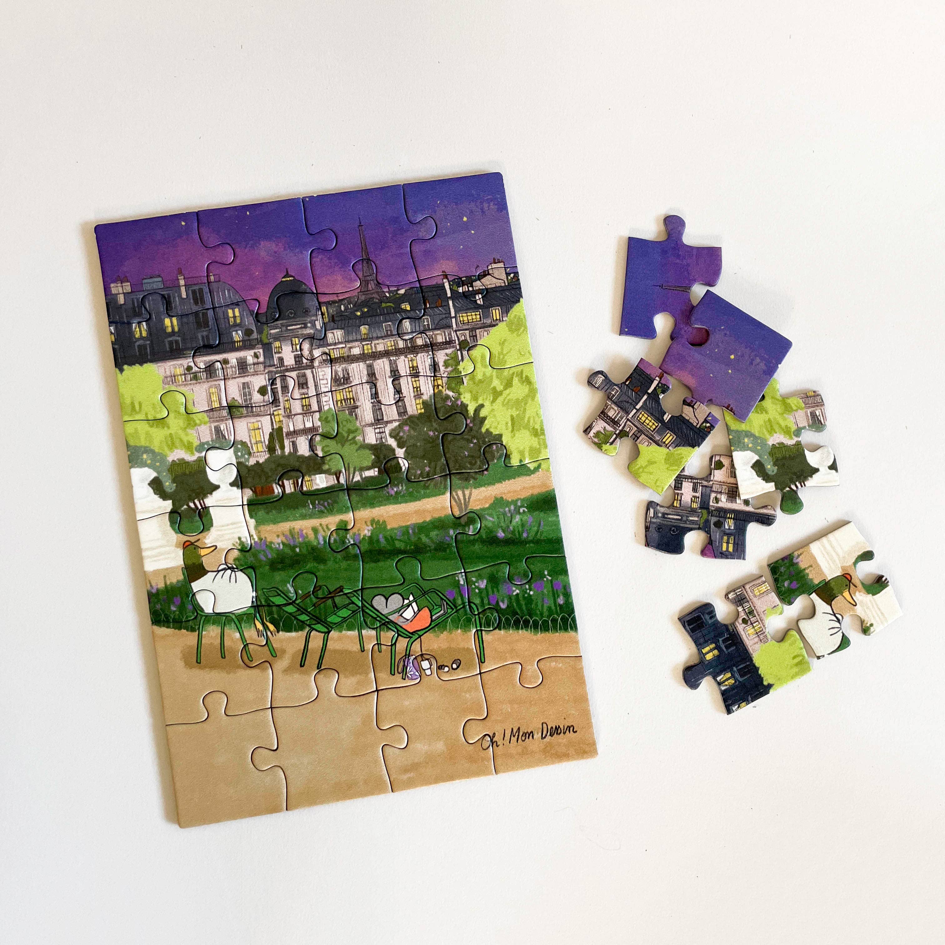 Oh ! Mon Dessin - Wholesale Puzzle - Kids - 24-piece puzzle "Garden in Paris" – Made in France0