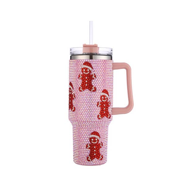 Nima Accessories Inc - Wholesale Insulated Mug/Tumbler - Ladies GingerBread Man Tumbler With Handle 40oz1