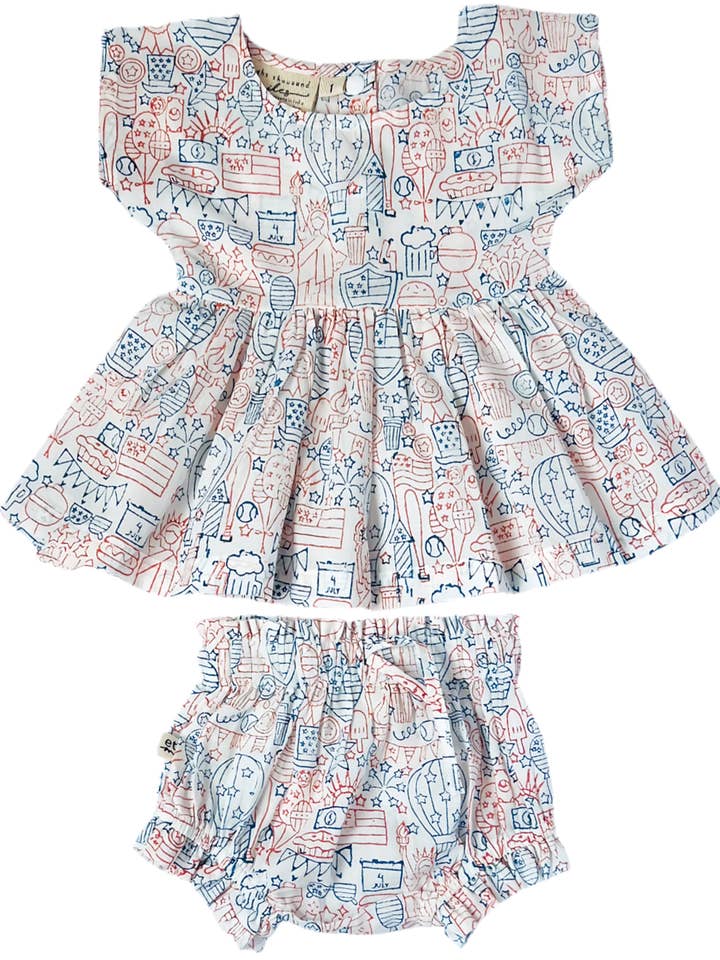 Sæt med tunika med kapærmer og bloomers for engroshandel hos Eight Thousand Miles