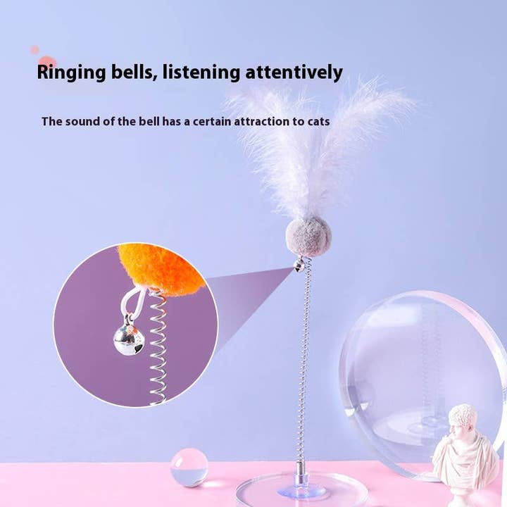 PAWPAWwholesale - Wholesale Pet Toy - Cat - Cat Teaser Wand, Suction Base,Pet Toy_CWMM52098