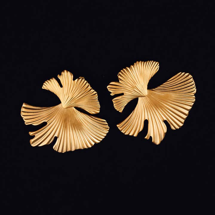 Ginkgo Earrings for wholesale by Steward & James
