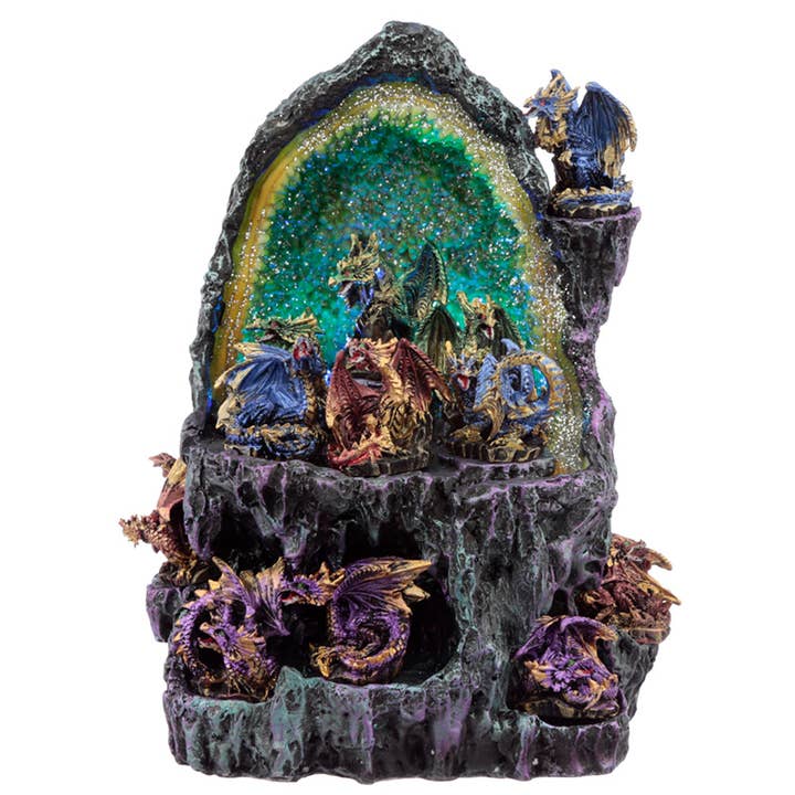 Puckator Ltd - Wholesale Ornament - Dark Legends Crystal Cave Dragon World Figures