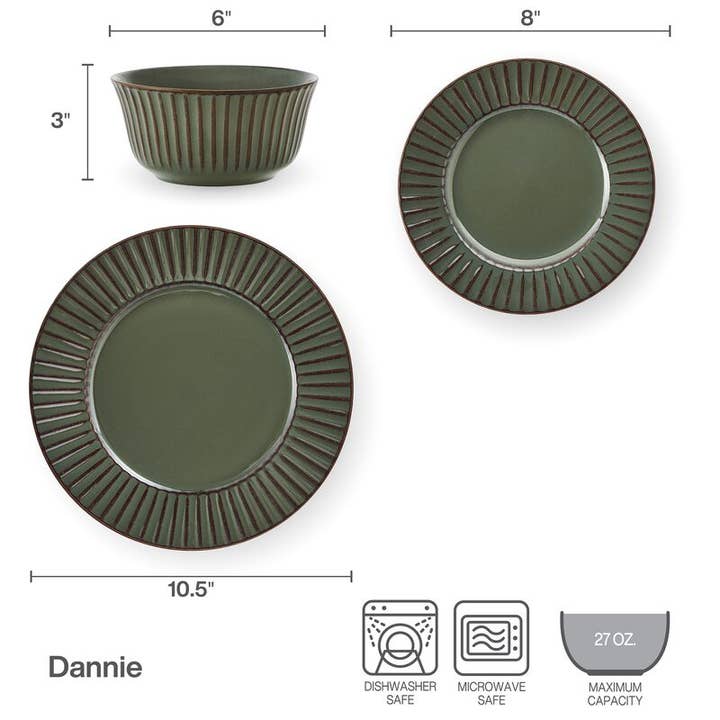GREY Pfaltzgraff Dannie 12Pc DW St Brown Bx Pkg for wholesale on Faire