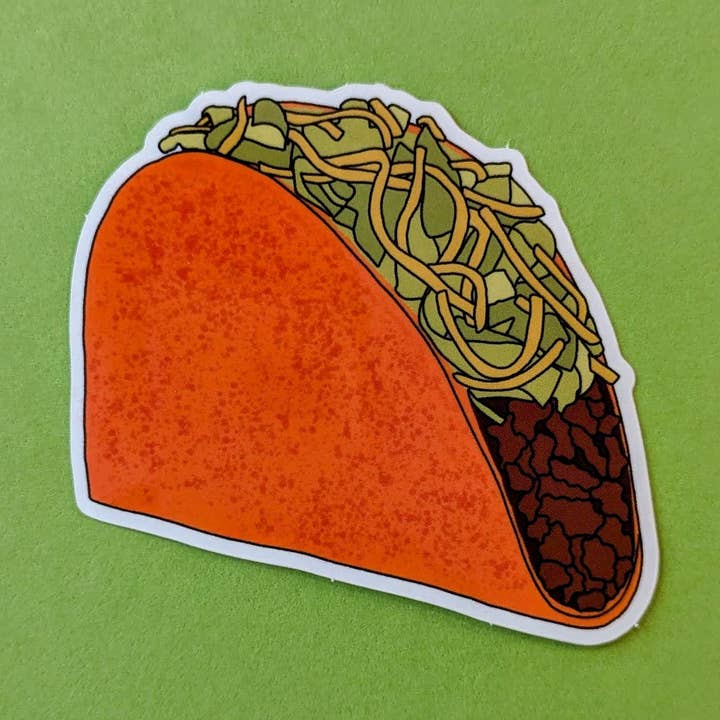 Doritos Locos Taco Sticker | 3" Glossy Vinyl for wholesale by Pancake Press