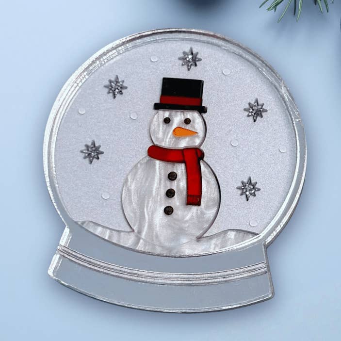 Broche de Bola de Nieve Navideña para venta al por mayor de Foxx & Ginger Jewellery