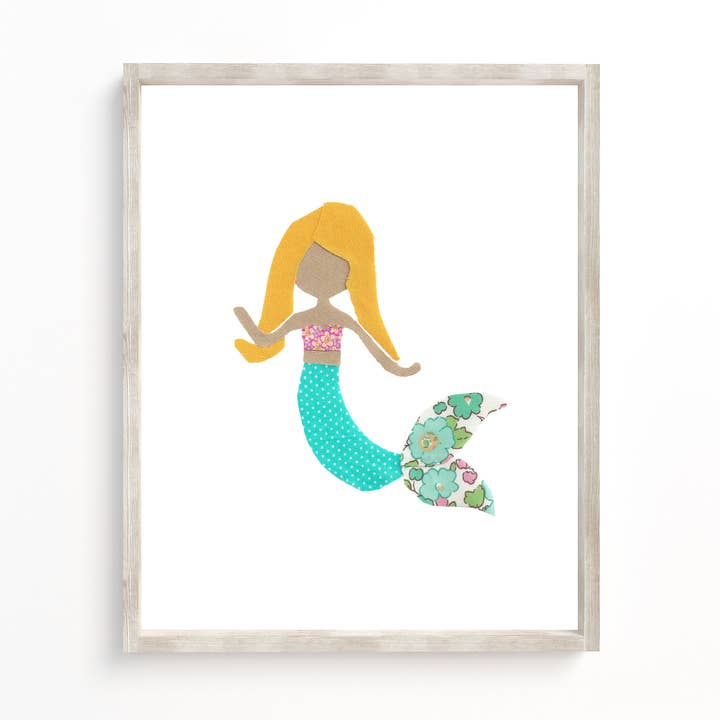 Mermaid Recycled Fabric Print (8X10) (11X14) for wholesale by love, Holston