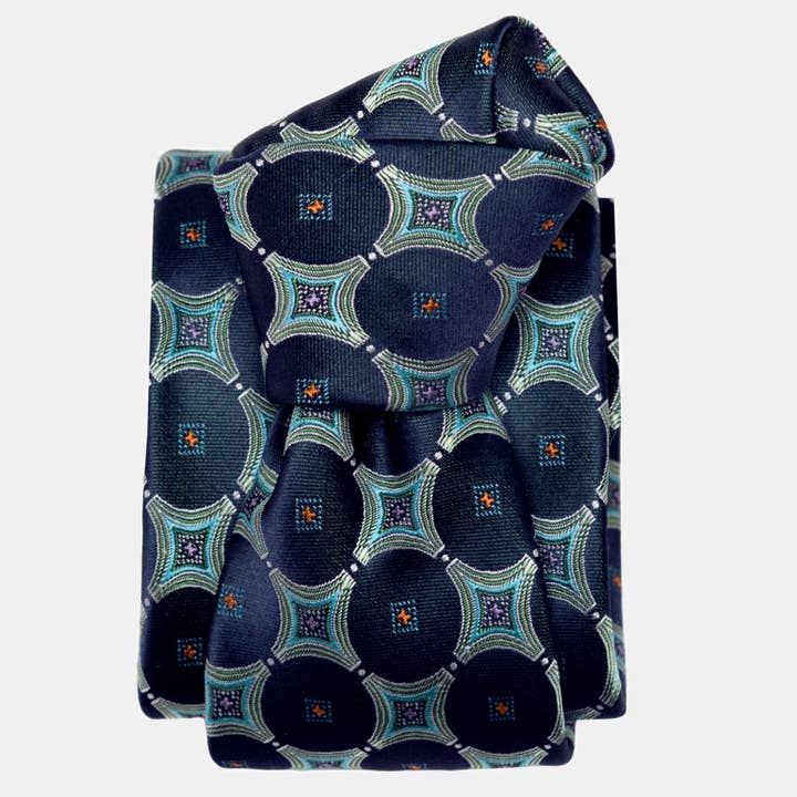 Zuccari - Silk Jacquard Tie - Sea Blue for wholesale by Elizabetta Made in Italy USA