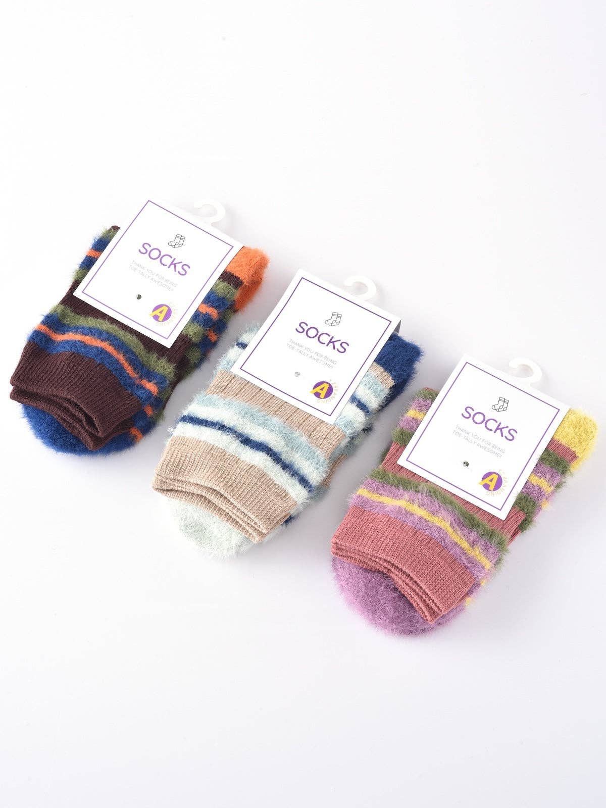Funkyrel® Atzbranding Limited - Wholesale Socks - Women's - Rufia - Thick Striped Winter Warm Socks10
