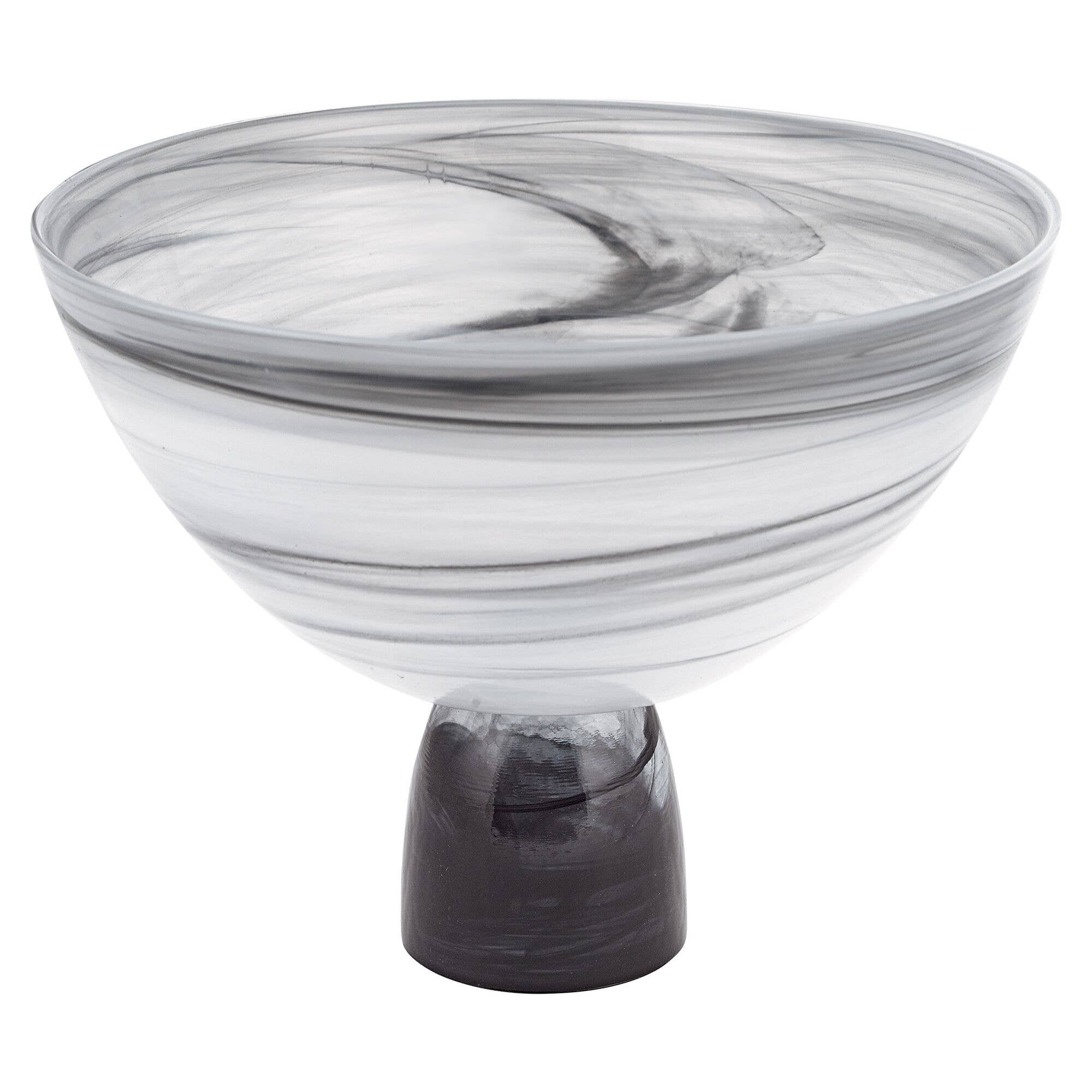 Badash - Wholesale Decorative Plate/Dish/Bowl - Milky Way Footed Alabaster Glass Centerpiece Bowl D10 x H71