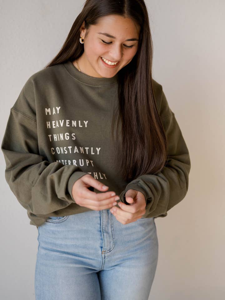 Dear Heart - Wholesale Graphic Sweatshirt - Women's - Heavenly Things Pullover | Christian Pullover 1