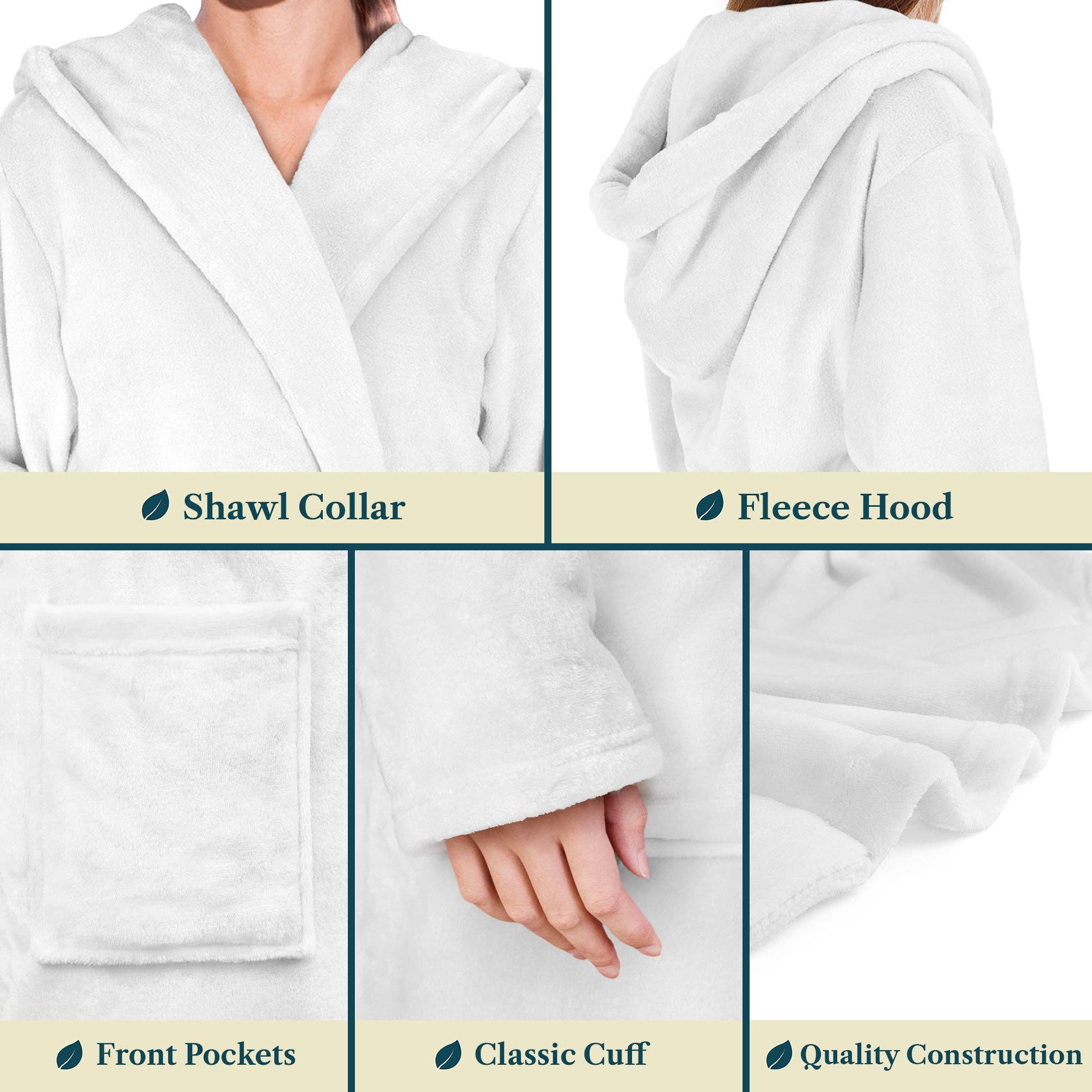 Pavilia - Wholesale Robe - Women's - Women's Classic Fleece Robe with Hood29