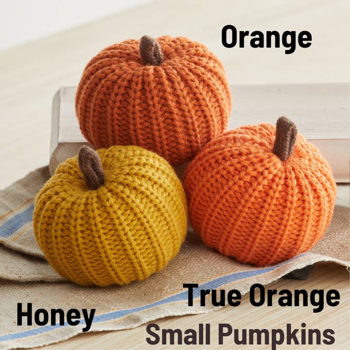 Your Heart's Content - Wholesale Decorative Tabletop Object - Colorful Knit Pumpkin Fall Home Decor, Thoughtful Gift, Best
