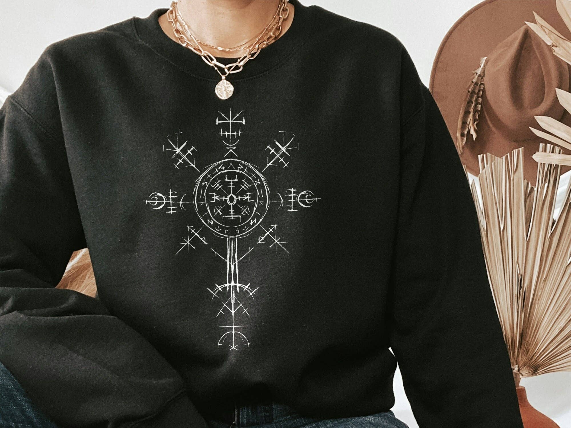 PositiveParty - Wholesale Graphic Sweatshirt - Women's - Valkyrie Symbolvalkyrie Symbol Sweatshirt1