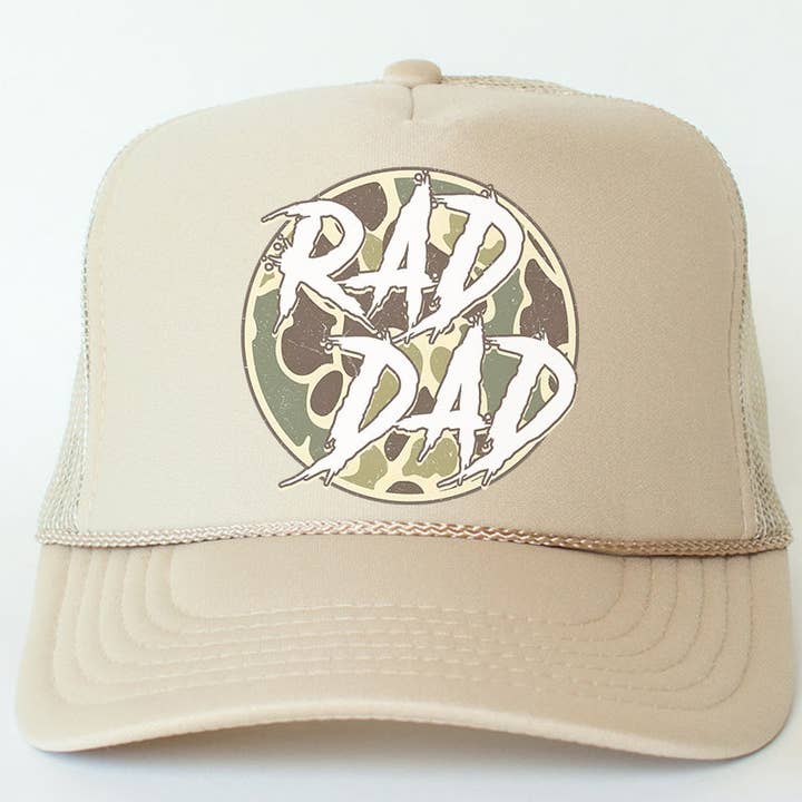 Wholesale Accessory Market - Wholesale Trucker Hat - Men's - Camo Rad Dad Otto Khaki Foam Front Trucker Hat0