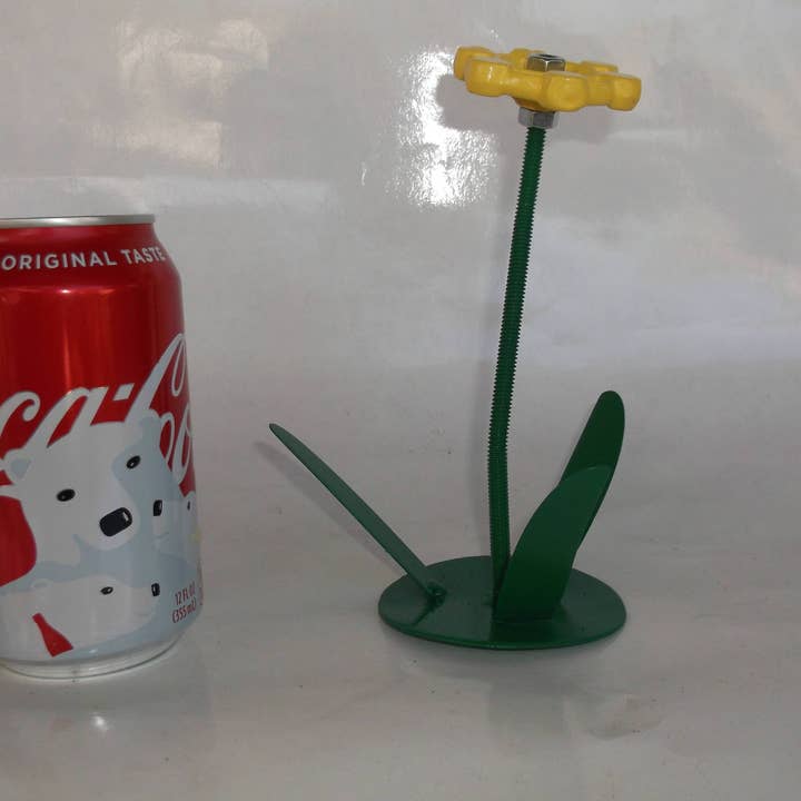 Creations Welded - Wholesale Sculpture - Yellow Metal Flowers, Sculptured Floral Decor, Faucet Flower7