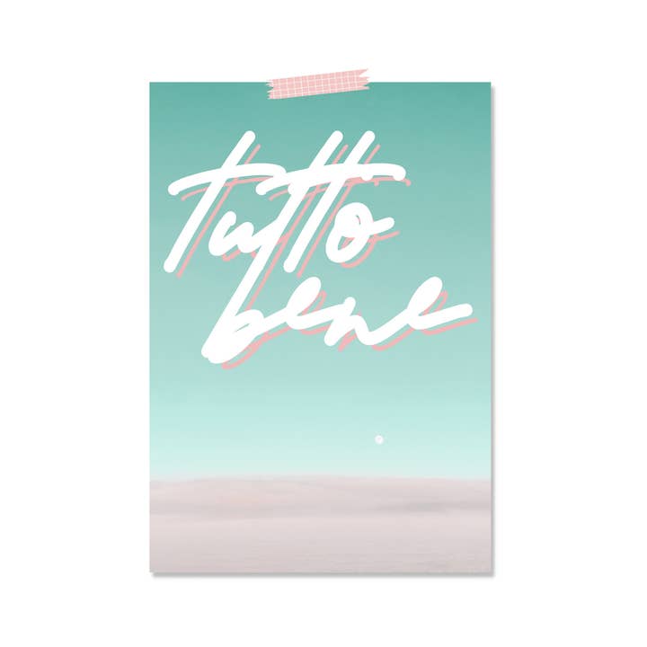 Dorm Decor Väggkonst italienska grön typografi affisch för wholesale av 527 Photo