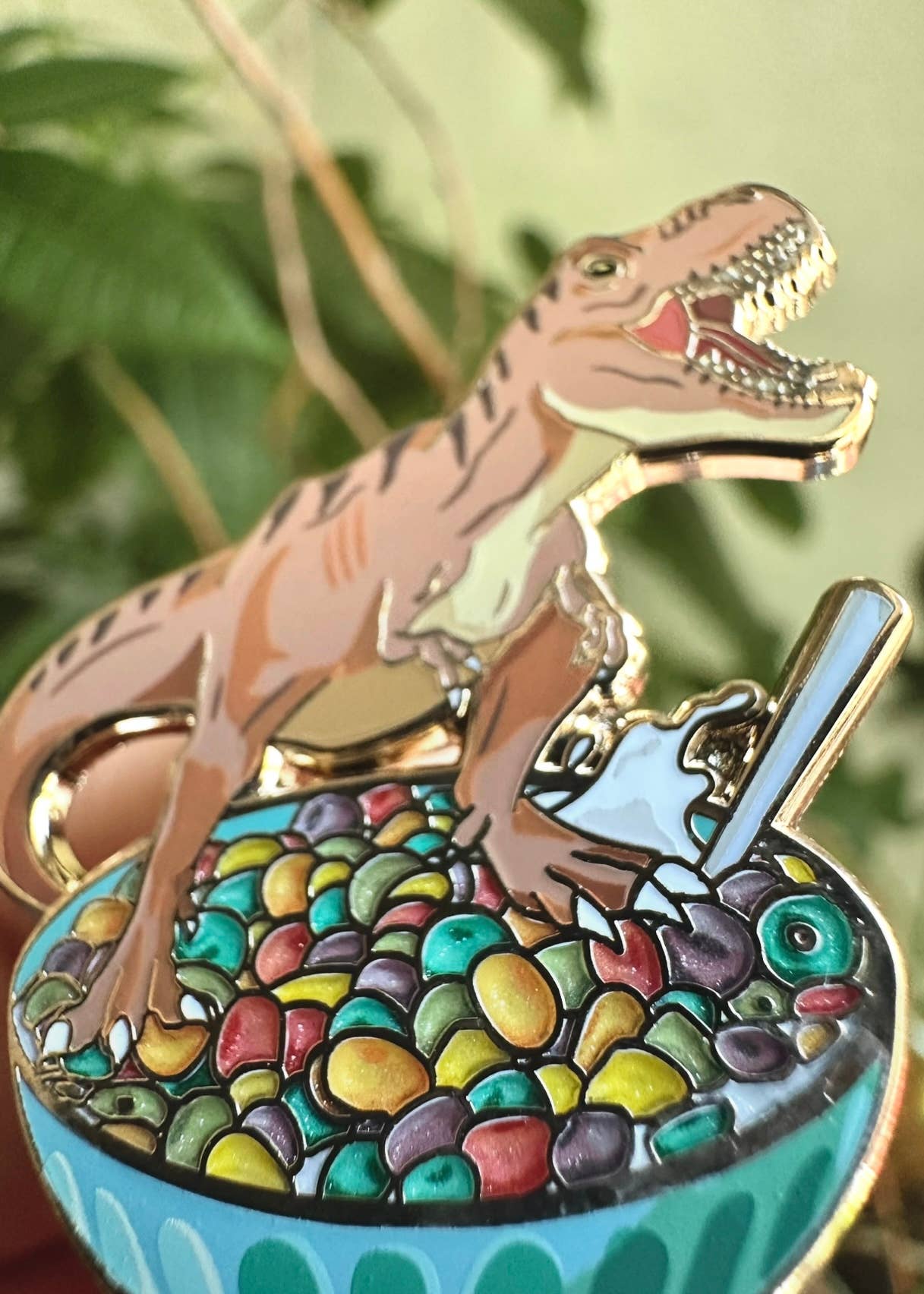 The High-End Collective – wholesale Lapel pin/button – Cereal Rex Enamel Pin2