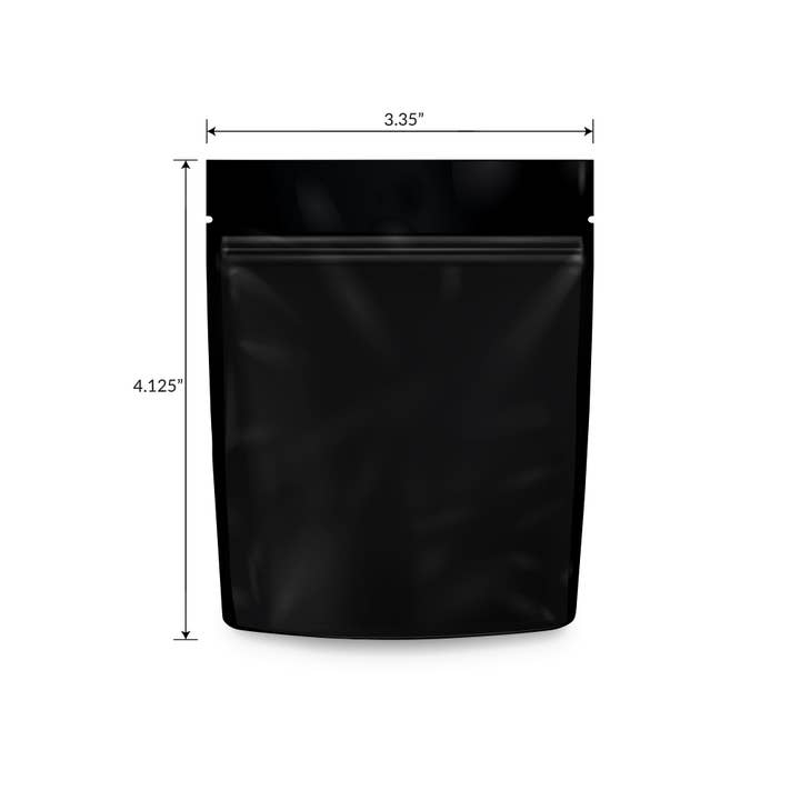 Cannatron - Wholesale Food Storage Wrap/Bag - Mylar bags Food Storage Bags 100ct - All Black 1 Gram