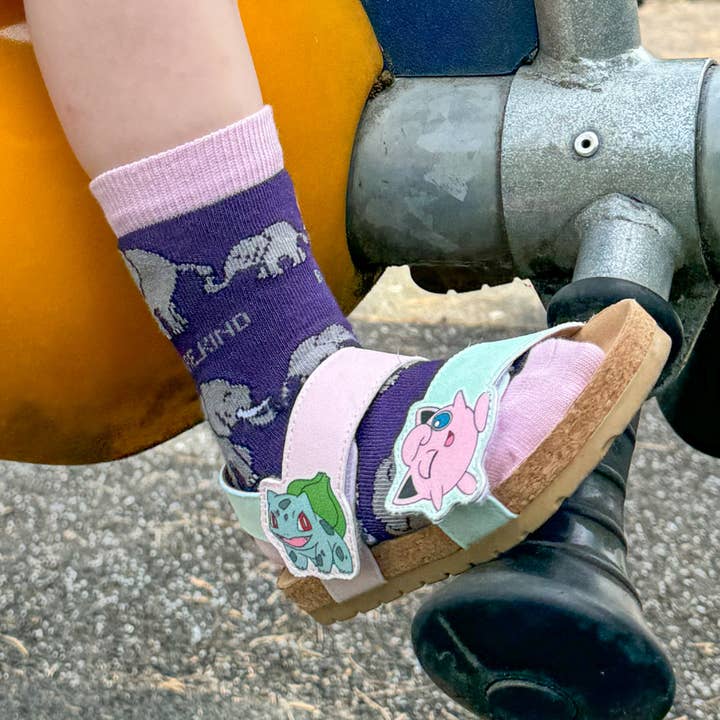 Bare Kind Socks - Wholesale Socks - Kids - Elephant Socks | Child Bamboo Socks | Purple Socks5