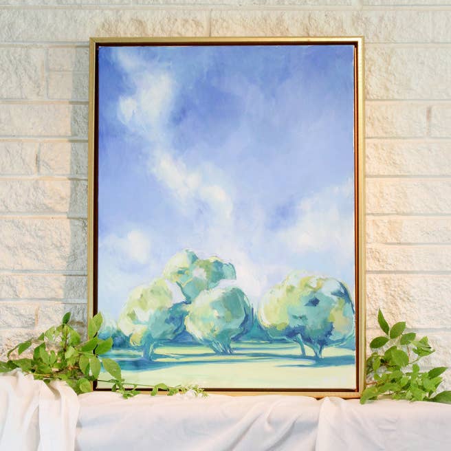 Blue Daze Vertical Print for wholesale by Elizabeth Sage Art