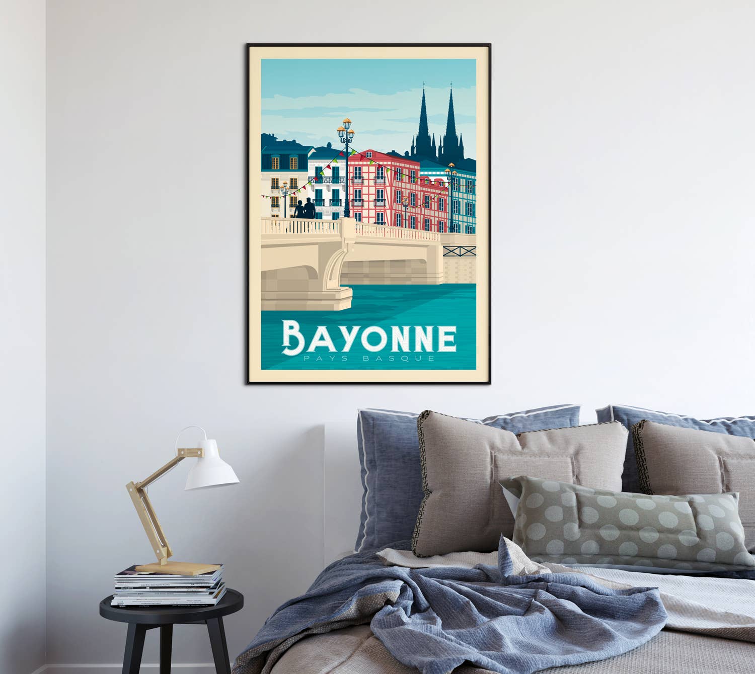 Olahoop Travel Posters - Wholesale Poster - Bayonne Basque Country - France travel poster5