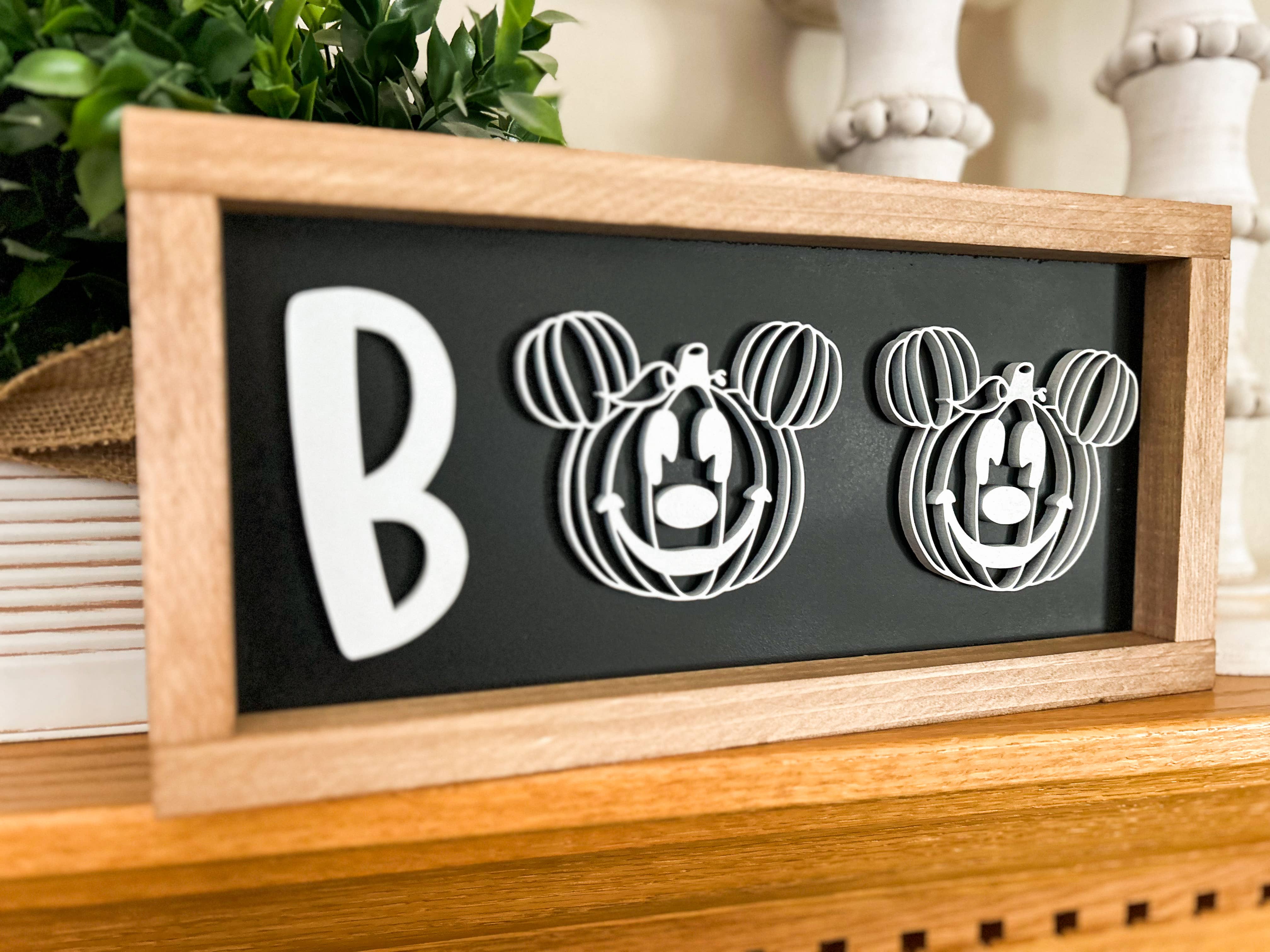 Three Bees Decor - Wholesale Wall Sign - Boo Mickey Head5