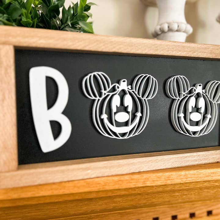 Three Bees Decor - Wholesale Wall Sign - Boo Mickey Head5