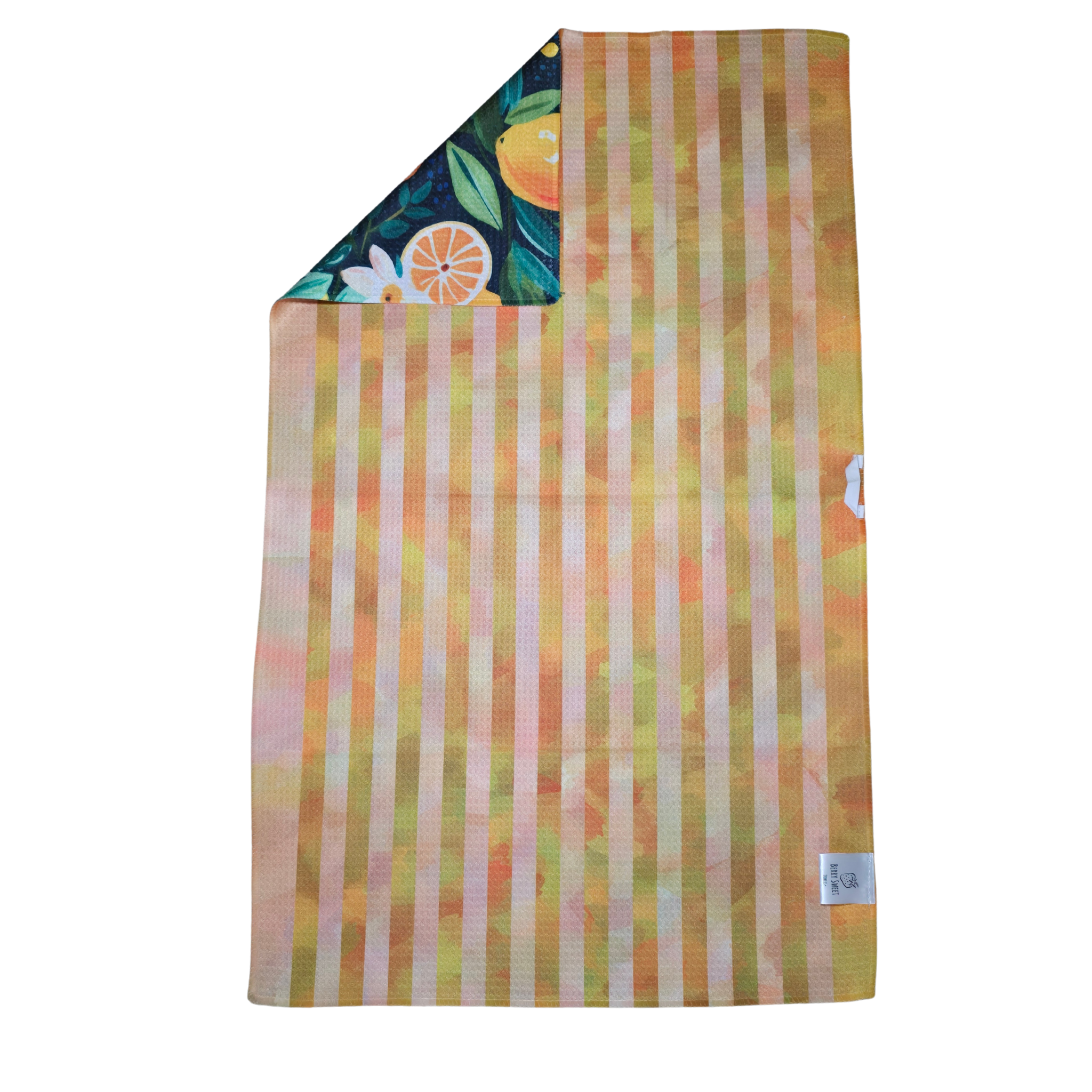 Berry Sweet Towels - Wholesale Tea Towel - Lemon Love Microfiber Hand Towel - Waffle Weave 18x30"2