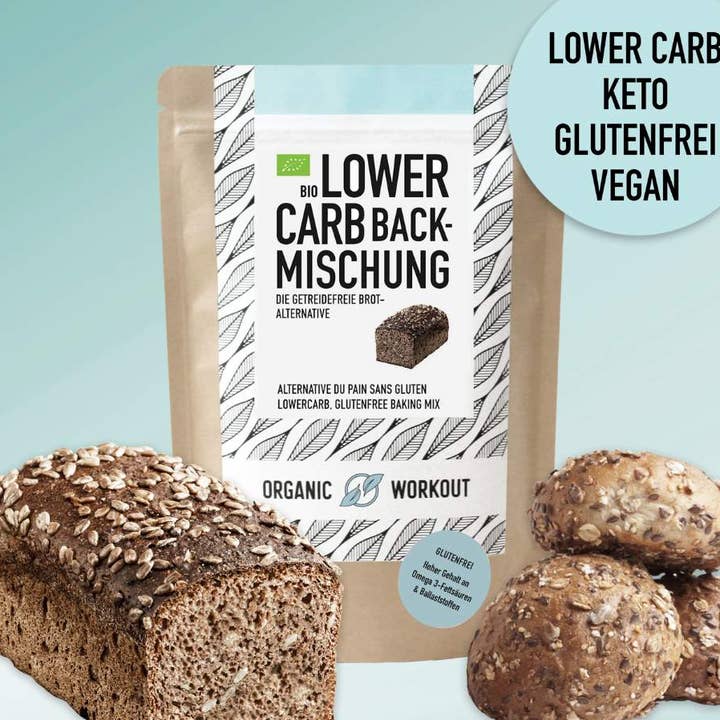 Organic Workout - Wholesale Bread Mix - LOWER-CARB* BAKING MIX – for rolls, bagels & bread alternative0