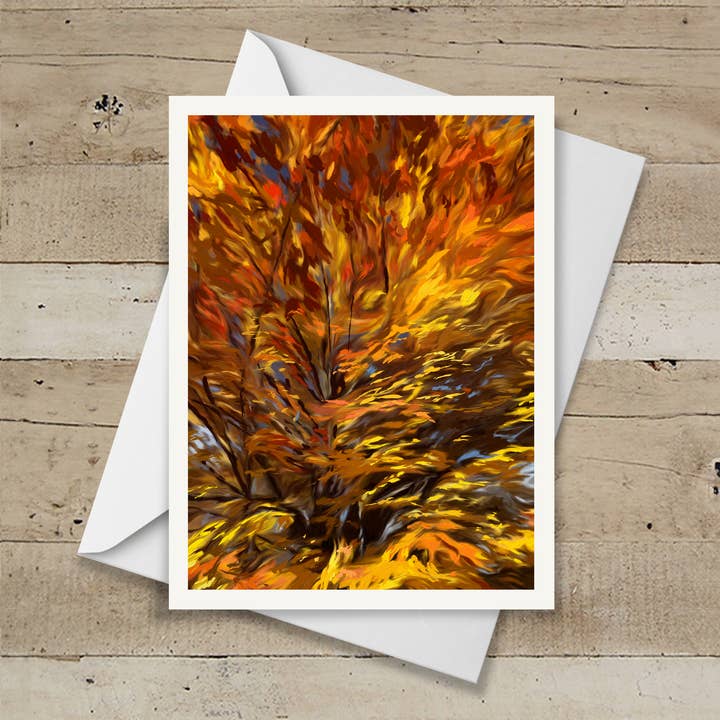 Autumn Memory Note Card Set of 6 Greeting for wholesale by Russell Brandwein