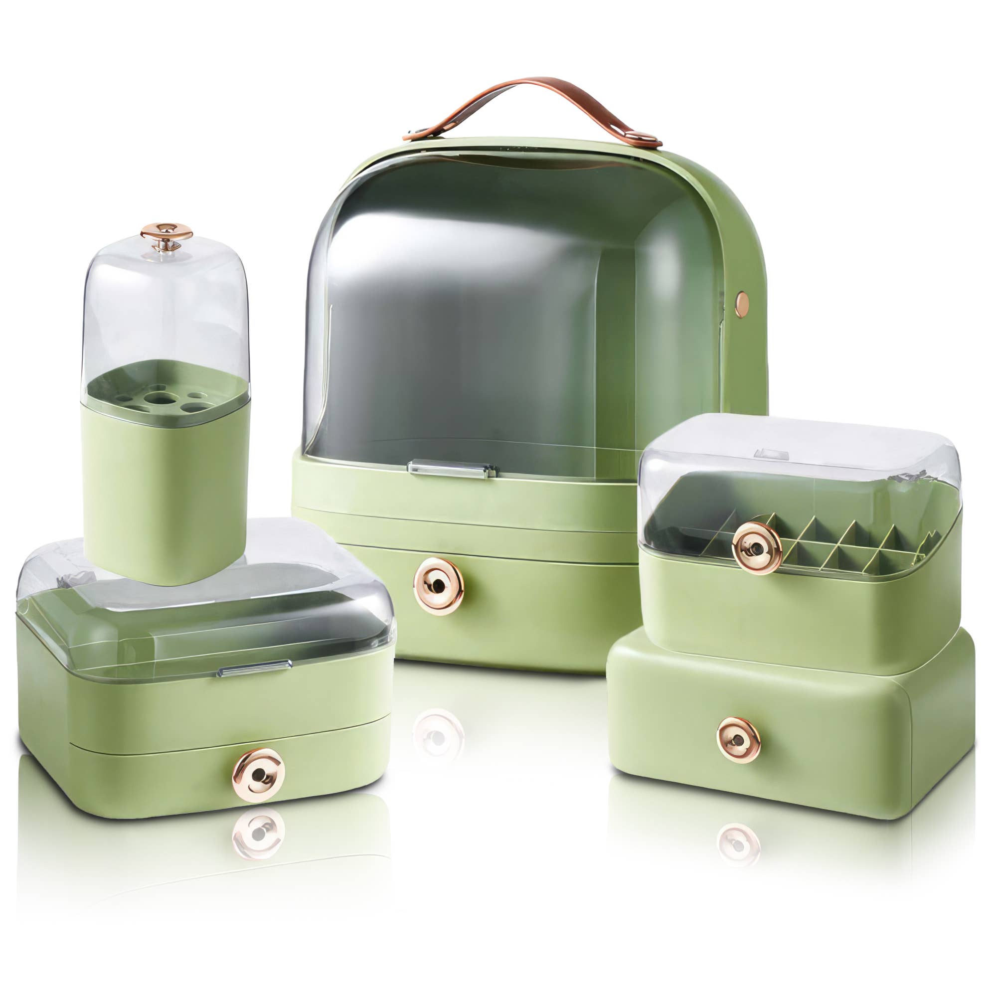 FC Design - Wholesale Makeup Storage Box - 5 PC Set Utility Cosmetics Makeup Storage Organizer Solution1