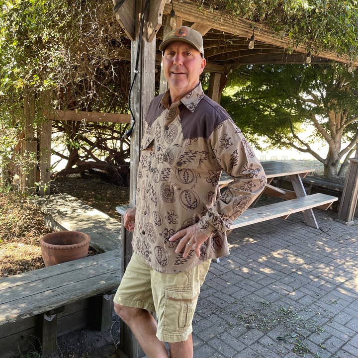 Jayli Clothing - Wholesale Button Down Shirt - Men's - Grateful Dead Long Sleeve Men's Cotton Shirt Printed Fabric2