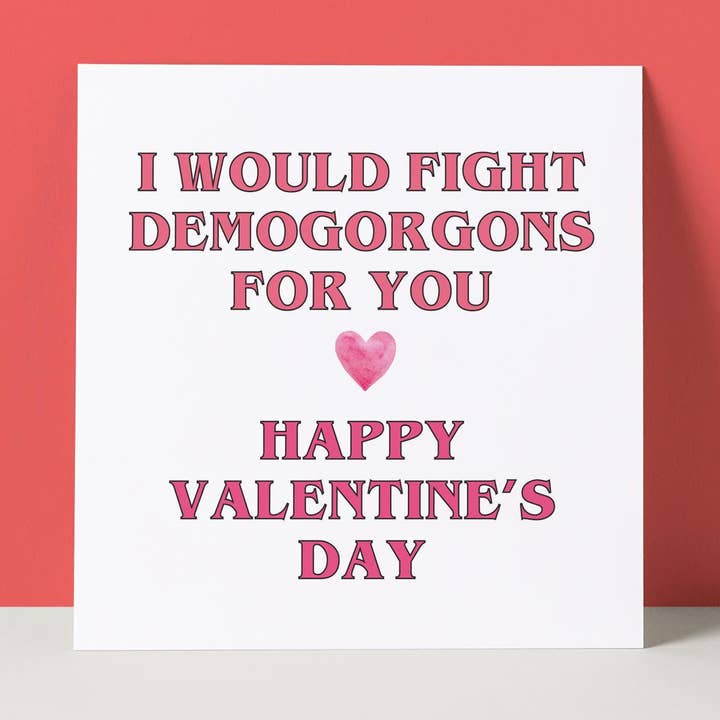 DÉMOGORGONS - STRANGER THINGS - CARTE DE SAINT-VALENTIN pour la vente par Pack a Punch Designs