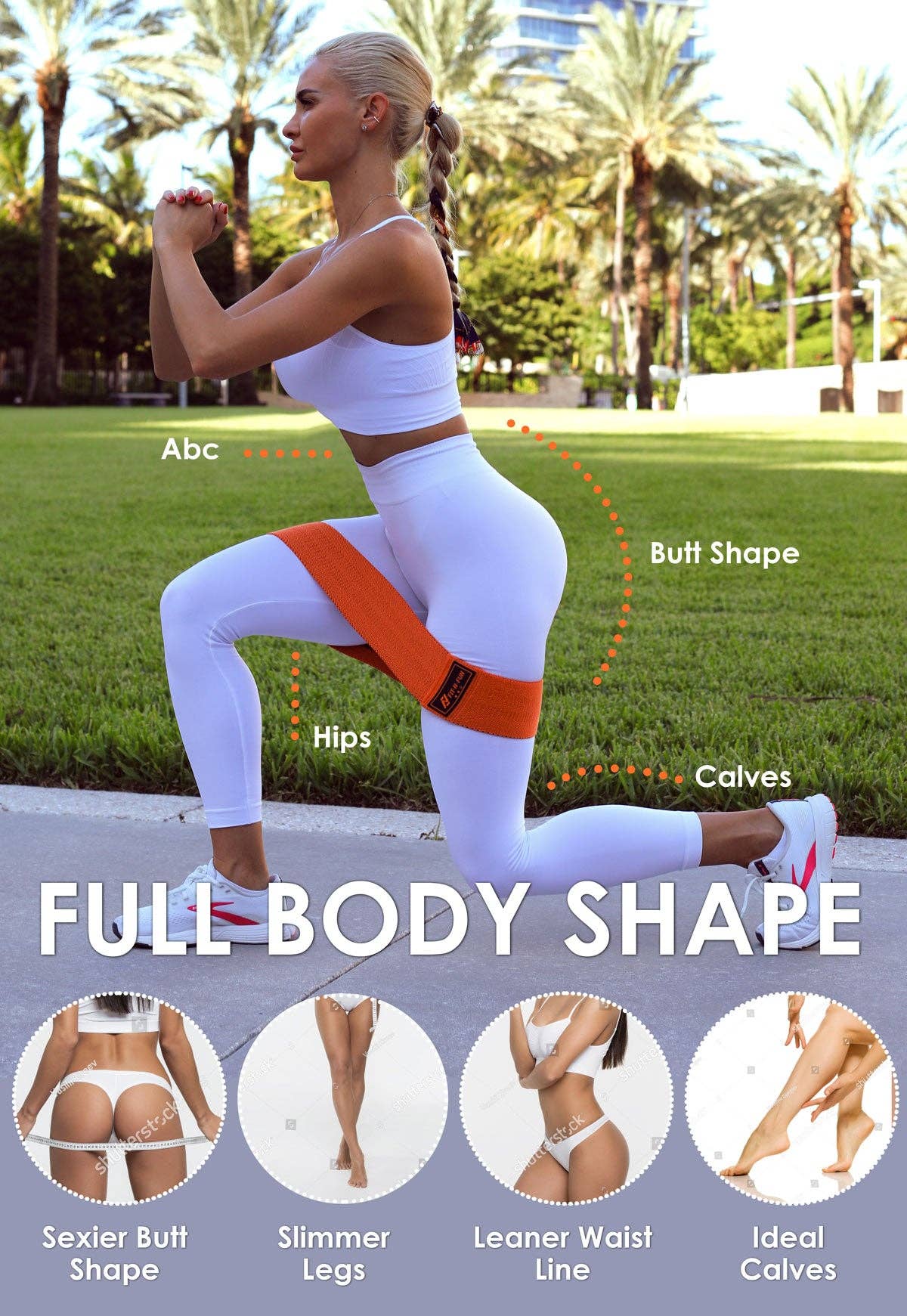 Fit N Fun - Vente Équipement de fitness - Set de 3 bandes de résistance en tissu antidérapantes Fit N Fun3