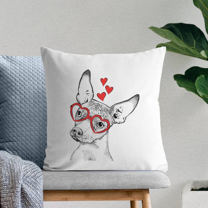 Inkopious - Wholesale Throw Pillow Cover - Kahlo the Xoloitzcuintli - Throw Pillow Cover1