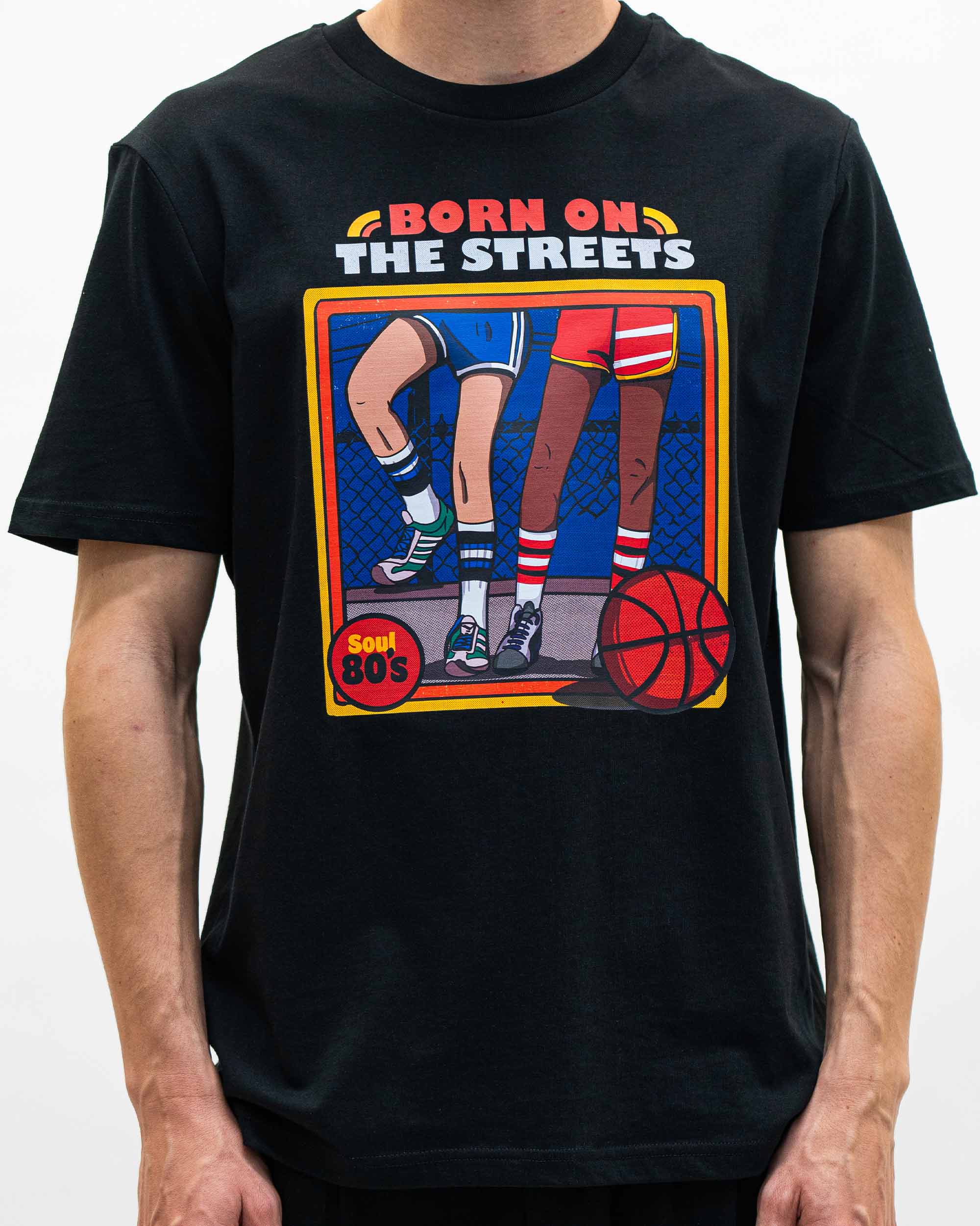 Black Born on the Streets Tee - Sport Basketball T-Shirt for wholesale on Faire4