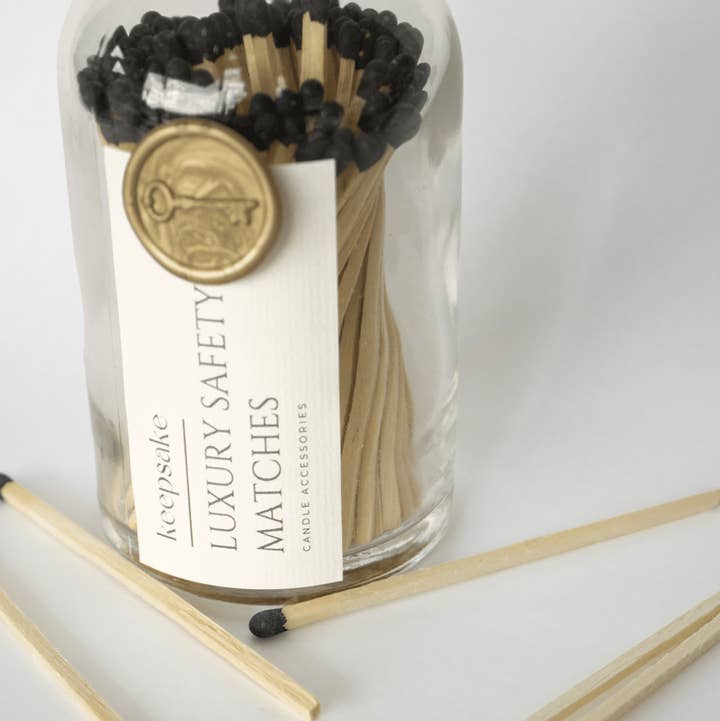 Keepsake Candle | Curated - Wholesale Matches - Black Apothecary Safety Matches