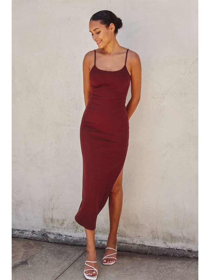 Dress Forum - Vente Robe – femme - Robe longue moulante en tricot côtelé (1)39