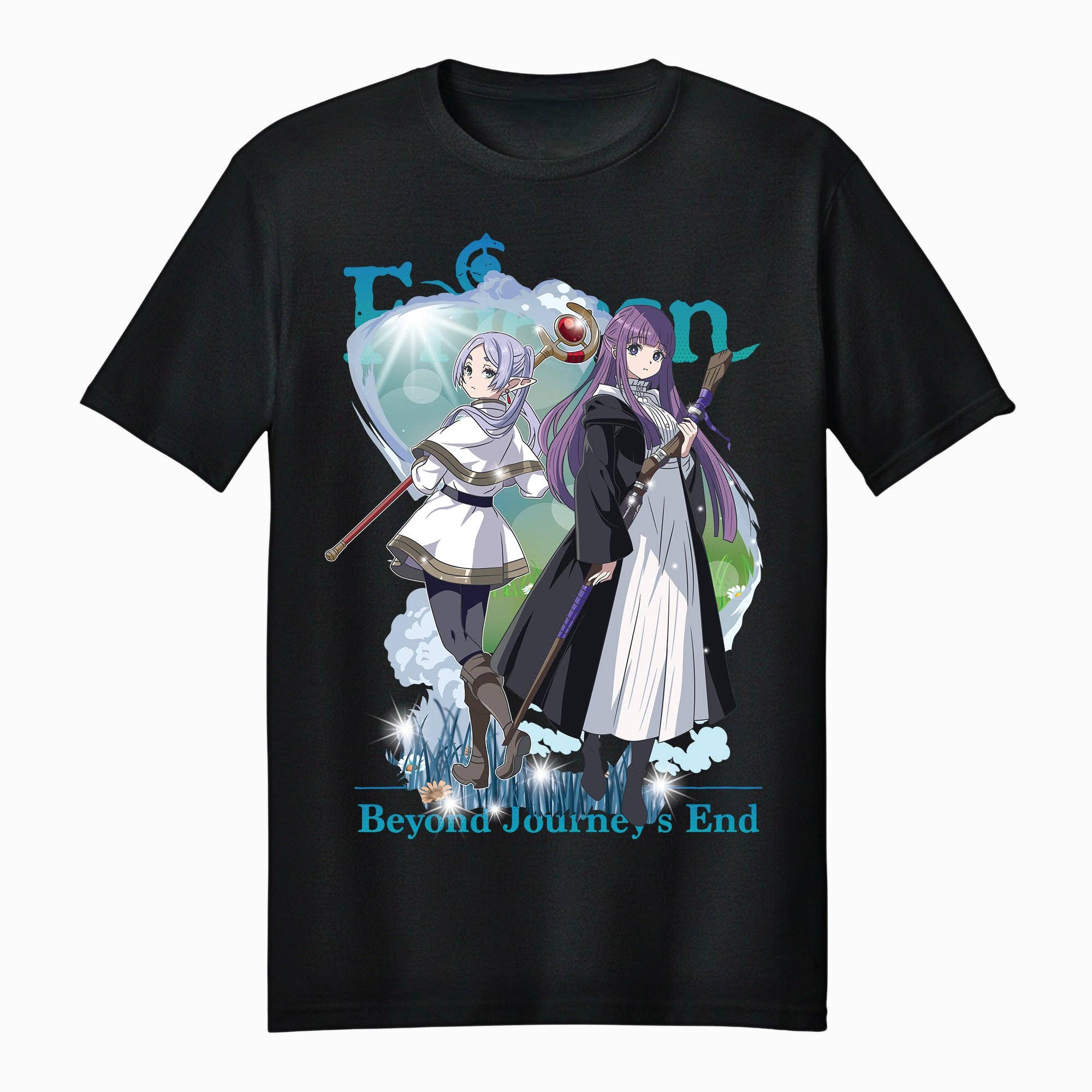 Fundom – T-shirt gráfica - Unissexo por atacado – Camiseta Unissexo para Adultos Frieren e Fern Além do Fim da Jornada Duo0