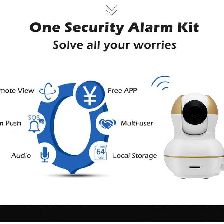 ENER-J – Alça de câmera por atacado – Kit de Alarme Residencial de Segurança 4 em 14